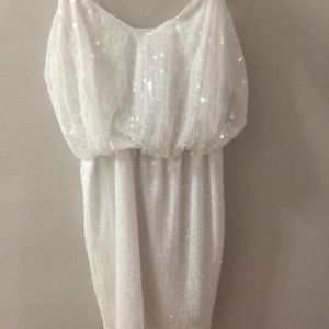 Fun white sparkly dress, perfect for NYE